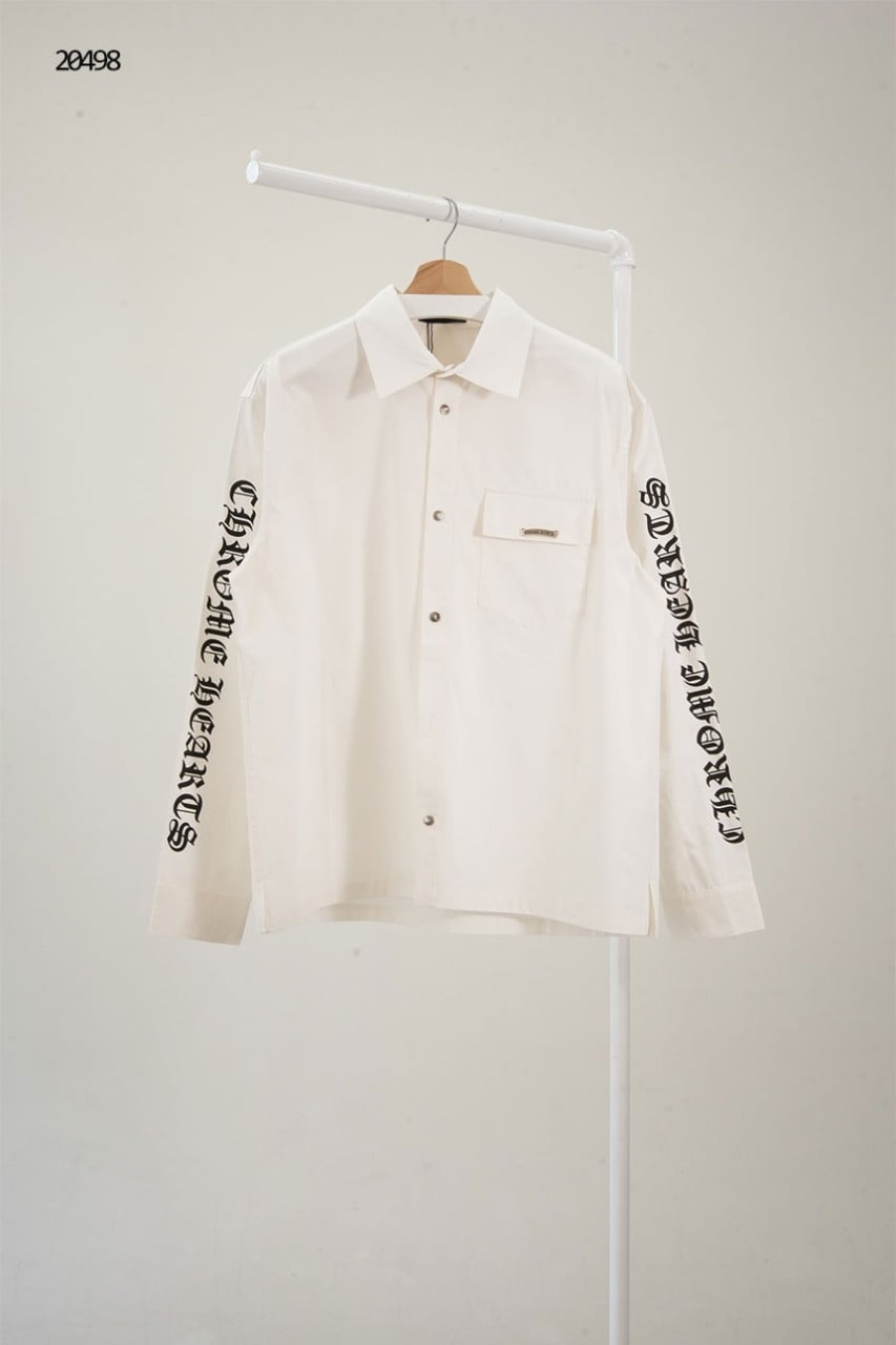 🔆 [Chrome Hearts] 크롬하츠 암 레터링 포인트 버튼 셔츠🔆