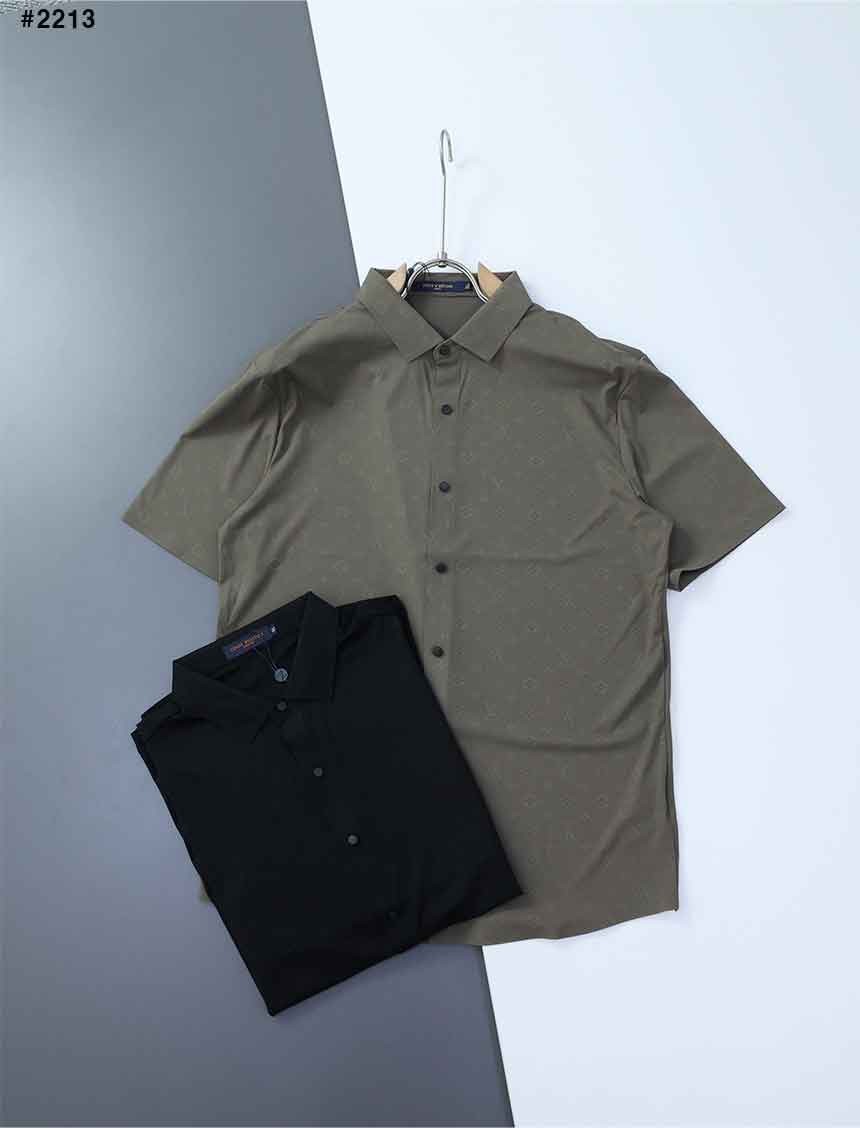 🍀 [LOUIS VUITTON] 루이비통 모노그램 패턴 반팔 실크 셔츠 🍀