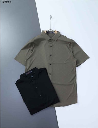 🍀 [LOUIS VUITTON] 루이비통 모노그램 패턴 반팔 실크 셔츠 🍀