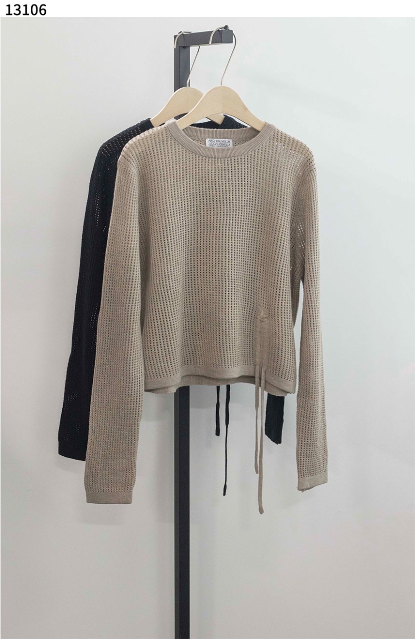 #브루넬로쿠치넬리 [Brunello Cucinelli] 여성 스트링 라운드 크롭 니트 신상입고💢 #상의 #니트 #13106