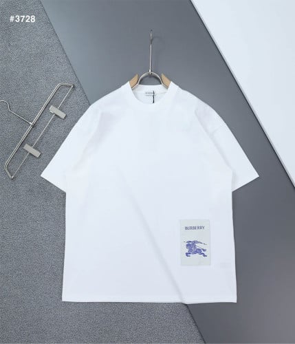 🍀 [BURBERRY] 버버리 EKD 블루 기마자수패치 오버핏 라운드 반팔 티셔츠 🍀