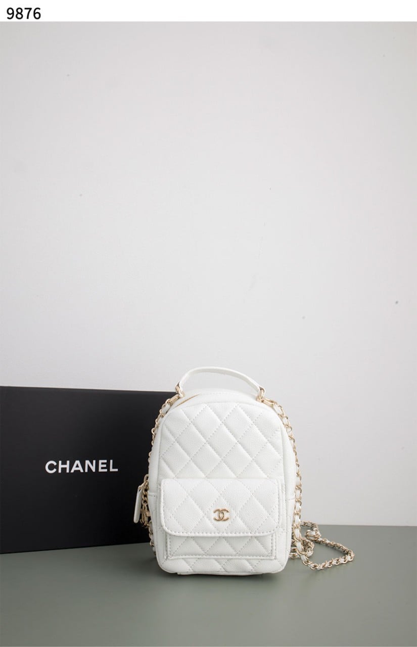 #샤넬 [Chanel] 샤넬 24 크루즈 캐비어 탑핸들 미니 백팩 신상입고💢 #가방 #9876