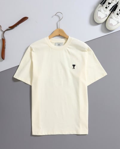 #아미 [ am* ] 수입 드 꾀르 백 레터링 프린트 반팔 티셔츠 입고💢 #남성상의 #반팔티셔츠