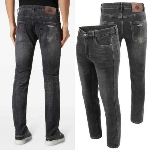 💕 구* G레터링 자수 흑청 워싱 청바지