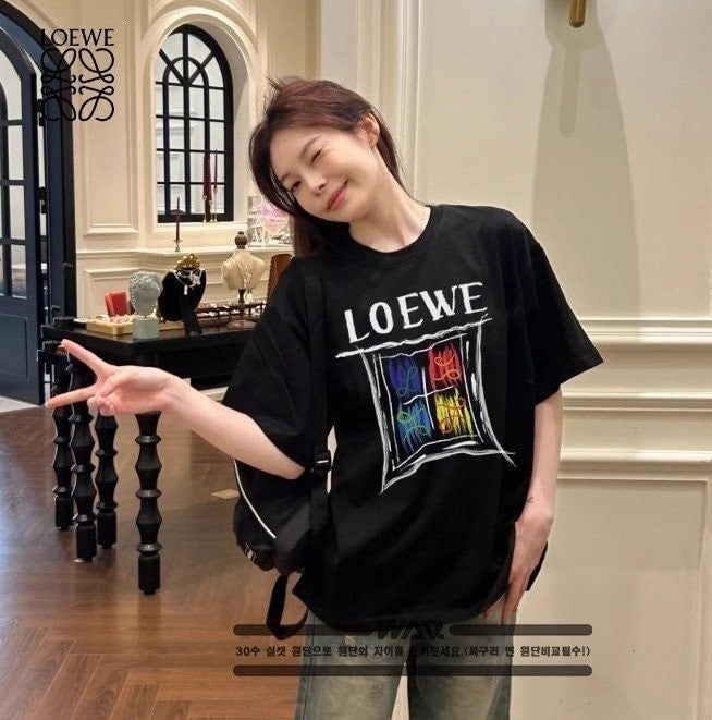 💕 로** 그림체 로고 디자인 반팔 티셔츠