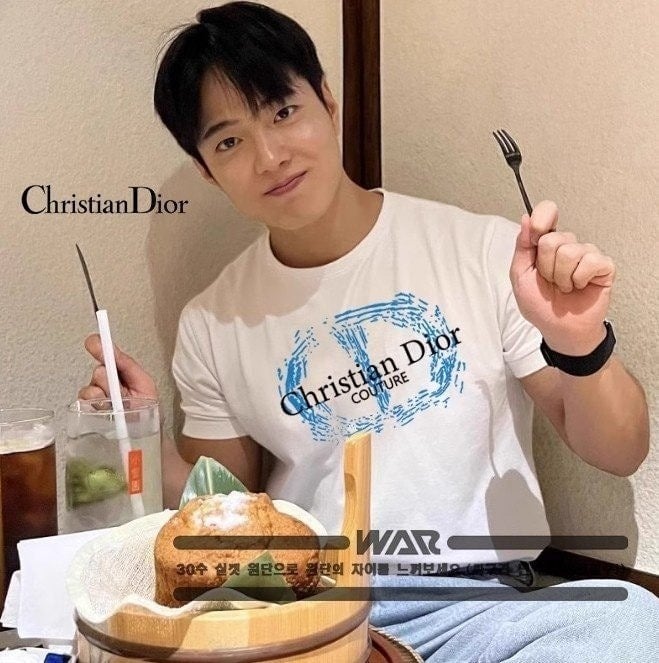 💕 디* CD 레터링 로고 반팔 티셔츠