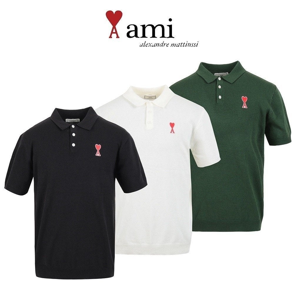 💕 아* 베이직 카라 반팔 니트