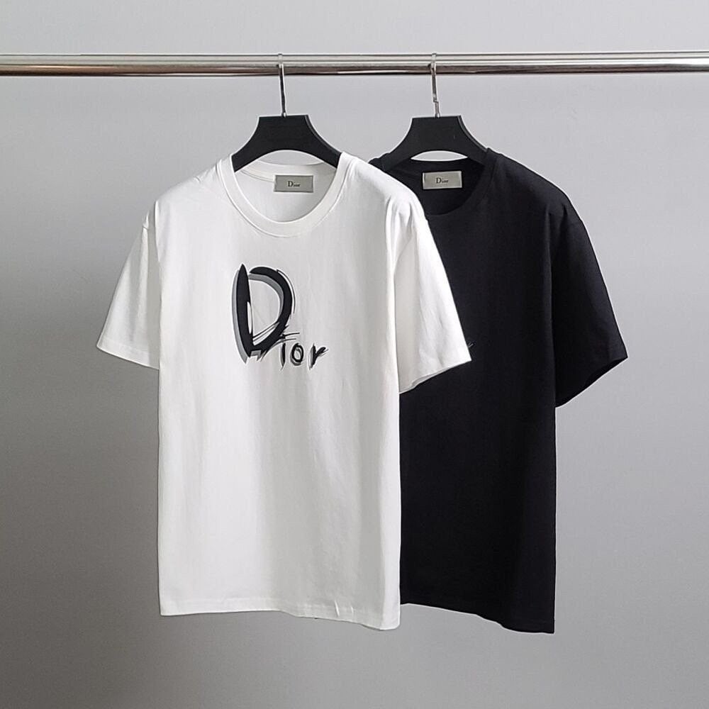 💕 디* 스케치 프린팅 코튼 반팔티