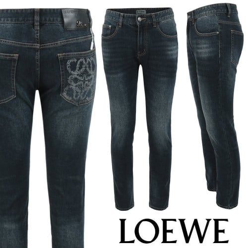 💕 로** 아나그램 믹스 나염 진청 슬림 일자진