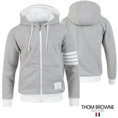 💕 톰* 4바 배색 후드집업