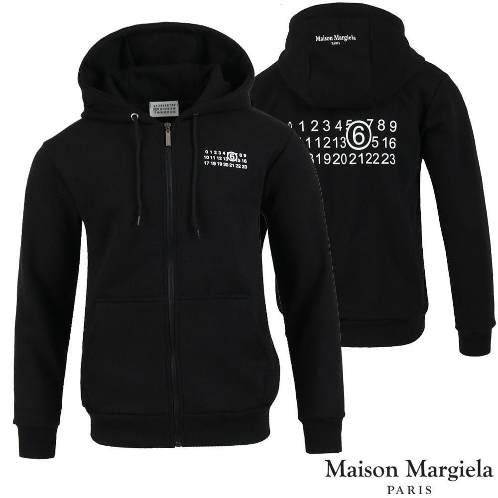 💕 메* 마르지엘라 넘버 로고 후드집업