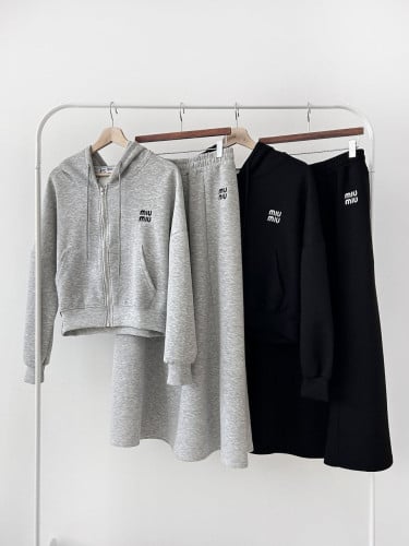 💕 미*** 후드집업 롱스커트 세트