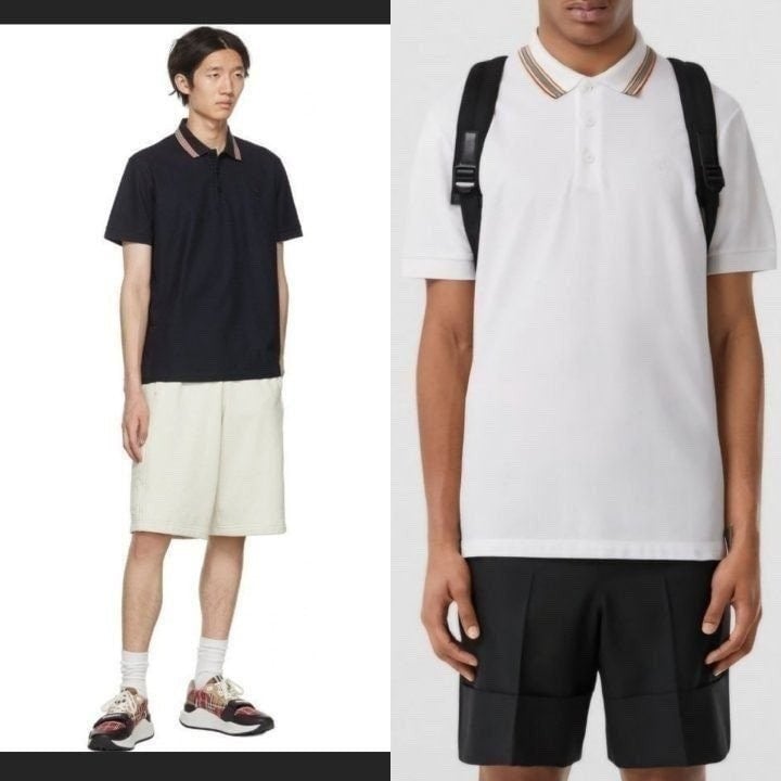 💕 버** 스트라이프 PK 카라반팔티