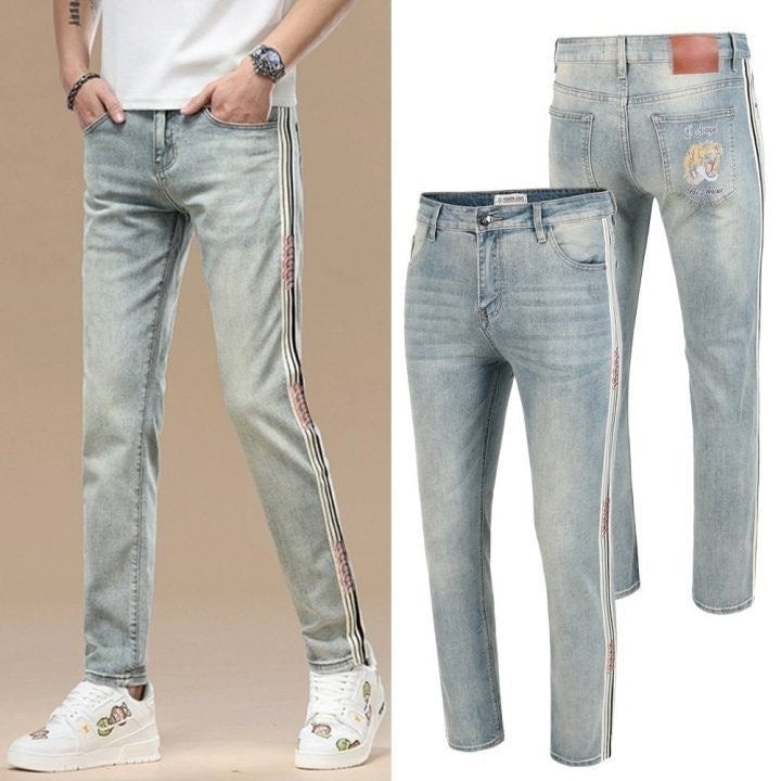 💕 구* 밴딩 타이거 아이스 워싱 청바지