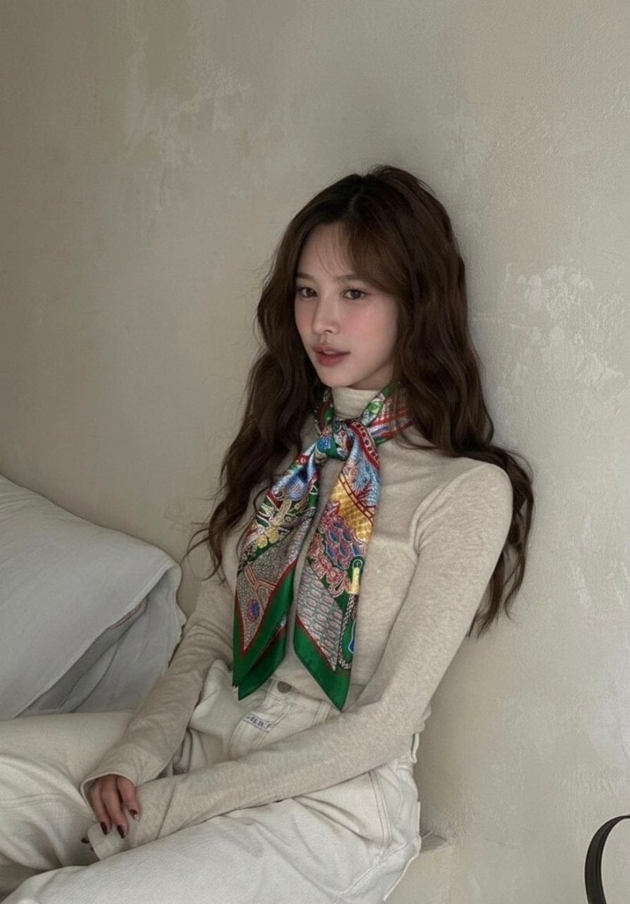 💕 에*** 이니셜 그린 스카프