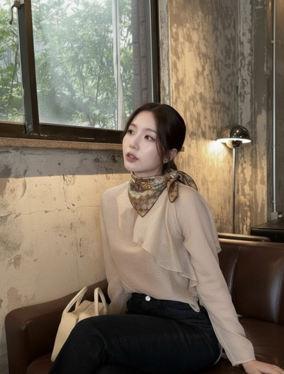 💕 구* 홀스빗 플라워 스카프